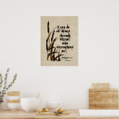 Ik kan alles doen (Filippijnen 4:13) Poster (Keuken)