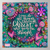Ik kan alles doen geloof citeren inspirativiteit poster (Voorkant)