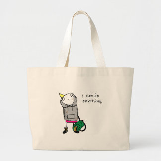 Ik kan alles doen. grote tote bag