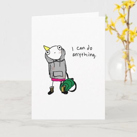 Ik kan alles doen. kaart (Gele Bloem)