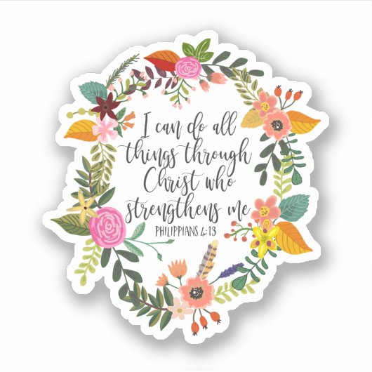 Ik kan alles doen met Christelijke Filippijnen Sticker (Voorkant)