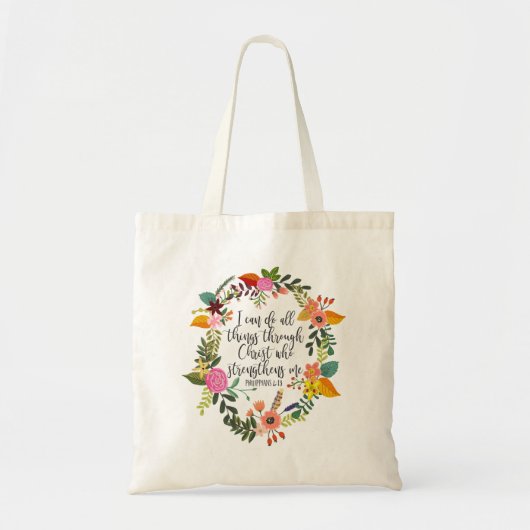 Ik kan alles doen met Christelijke Filippijnen Tote Bag (Voorkant)