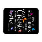 Ik kan alles doen met Christus Butterfly Art Magneet (Horizontaal)