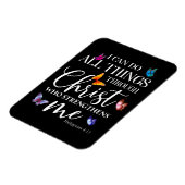 Ik kan alles doen met Christus Butterfly Art Magneet (Linkerzijde)