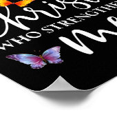 Ik kan alles doen met Christus Butterfly Art Poster (Hoek)