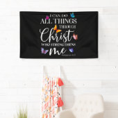 Ik kan alles doen met Christus Butterfly Art Spandoek (Insitu)