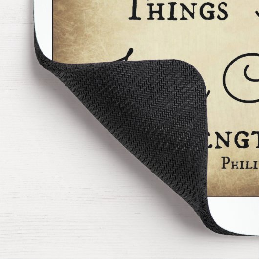 Ik kan alles doen met Jezus Christus. Muismat (Hoek)