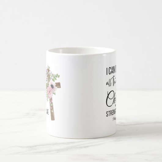 Ik kan alles doen over de bloemenkrans Phil 4 Koffiemok (Center)