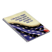 IK KAN ALLES DOEN | Phil 4:13 | AMERIKAANSE VLAG Notitieboek (Rechterzijde)