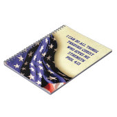 IK KAN ALLES DOEN | Phil 4:13 | AMERIKAANSE VLAG Notitieboek (Linkerzijde)