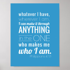 Ik kan alles doen, Philippians 4:13 Poster