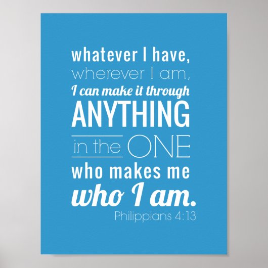 Ik kan alles doen, Philippians 4:13 Poster (Voorkant)