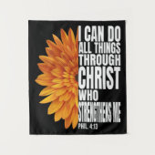 ik kan alles doen via christ , die het versterkt wandkleed (Voorkant)