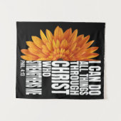 ik kan alles doen via christ , die het versterkt wandkleed (Voorkant (horizontaal))