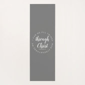 Ik kan alles doen via Christ Typography Grey Yogamat (Achterkant)