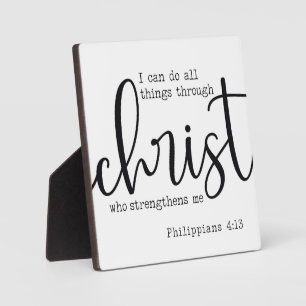 Ik kan alles doen via Christelijke Christus. Fotoplaat