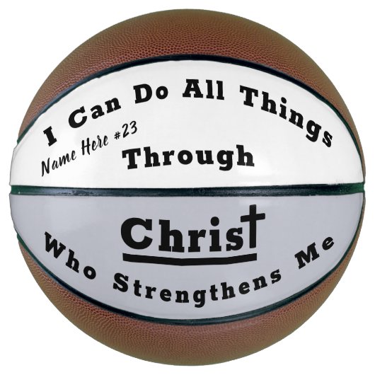 Ik kan alles doen via Christus Basketball Basketbal (Voorkant)