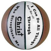 Ik kan alles doen via Christus Basketball Basketbal (Verticaal)