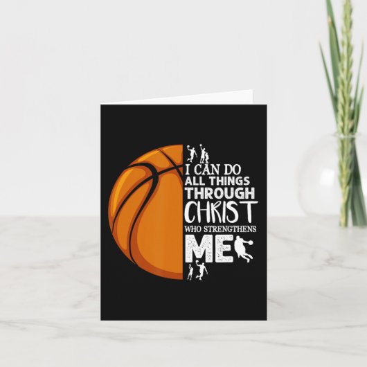 Ik kan alles doen via Christus Basketball Chri Kaart (Voorkant)