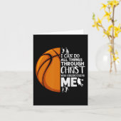 Ik kan alles doen via Christus Basketball Chri Kaart (Gele Bloem)