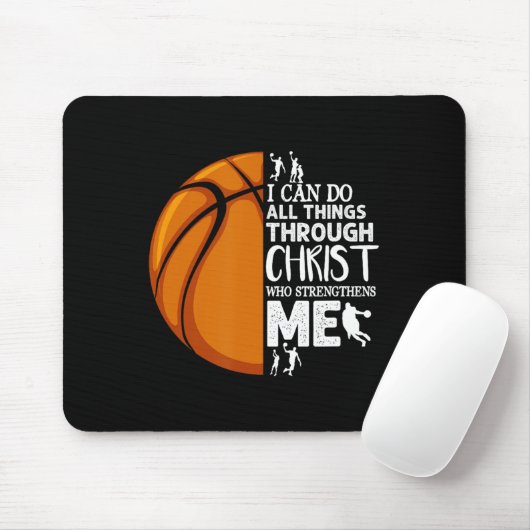 Ik kan alles doen via Christus Basketball Chri Muismat (Met muis)