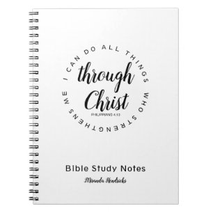 Ik kan alles doen via Christus Bijbelstudie Notitieboek