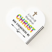 Ik kan alles doen via Christus die versterkt Notitieboek (Achterkant)