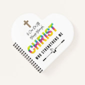 Ik kan alles doen via Christus die versterkt Notitieboek (Voorkant)