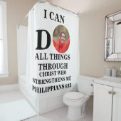 Ik kan alles doen wat Christelijk is... Douchegordijn (In situ)