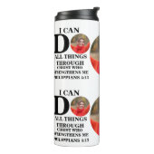 Ik kan alles doen wat Christelijk is... Thermosbeker (Gedraaid links)