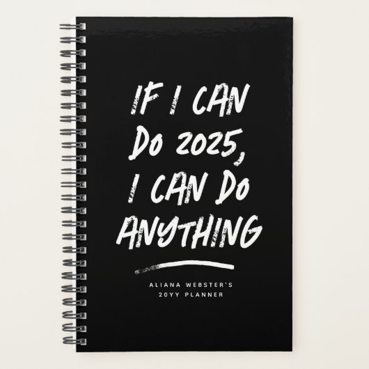 Ik kan alles doen wat grappig motivatie zwart jaar planner (Voorkant)