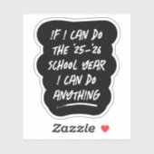 Ik kan alles doen wat inspirerend is 2025 zwart-wi sticker (Vel)