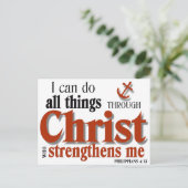 Ik kan alles door Christus doen Briefkaart (Staand voorkant)