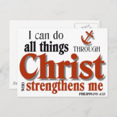 Ik kan alles door Christus doen Briefkaart (Voorkant / Achterkant)