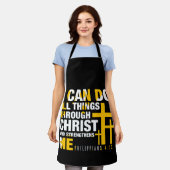 Ik kan alles door Christus doen | Christelijk Schort (Gedragen)