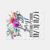 Ik kan alles door Christus doen Fleece Deken (Voorkant (Horizontaal))