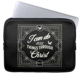 Ik kan alles door Christus doen Laptop Sleeve