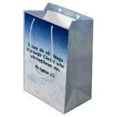 Ik kan alles doorstaan... Filippijnen 4:13 Medium Cadeauzakje (Achterkant Gekanteld)