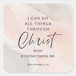 Ik kan alles Filippenzen 4:13 Vierkante Sticker