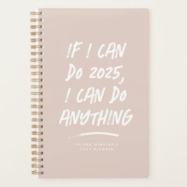Ik kan alles grappig motivatie roze doen planner