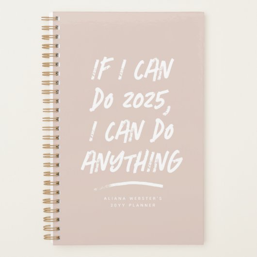 Ik kan alles grappig motivatie roze doen planner (Voorkant)