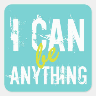 Ik kan alles Inspirerend Motivatie zijn Vierkante Sticker