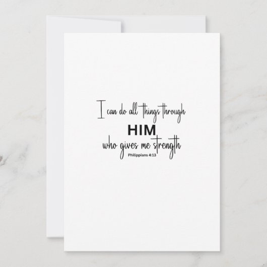 Ik kan alles via Hem doen... Bedankkaart (Voorkant)