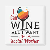 Ik kan alles wat ik wil dat ik een sociaal werker  magneet (Voorkant)