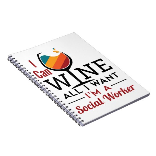 Ik kan alles wat ik wil dat ik een sociaal werker  notitieboek (Rechterzijde)