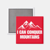 Ik kan bergen veroveren Inspirerend quote Magneet (Voorkant / Achterkant)