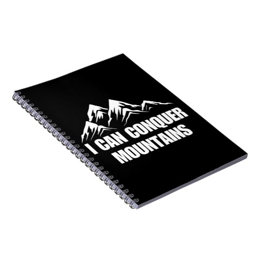 Ik kan bergen veroveren Inspirerend quote Notitieboek (Rechterzijde)