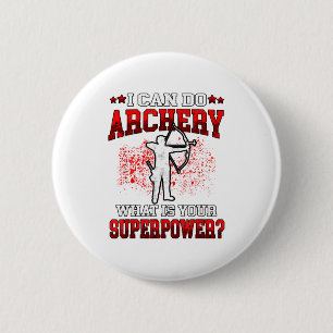 Ik Kan Boogschieten Superkracht_ Boogschutter Boog Ronde Button 5,7 Cm