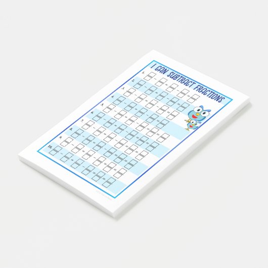 Ik kan breuken toevoegen - Blauwe Post-it notities Post-it® Notes (Schuin)