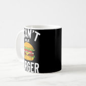 Ik kan Burger Cute Funny Burger Joke Mannen hebben Koffiemok (Voorkant links)